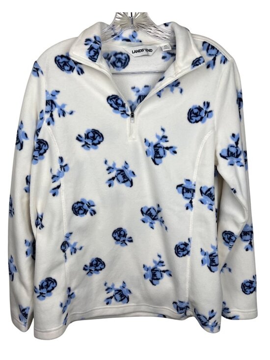 Lands' End Tops - Lands' End Floral 1/4 Zip Fleece